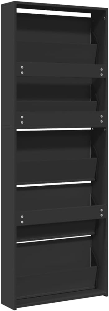 Shoe Cabinet with Mirror 5 Compartments Shoe Rack Shoe Rack for Entrance Area Hallway Living Room Shoe Chest of Drawers Shoe Storage Black