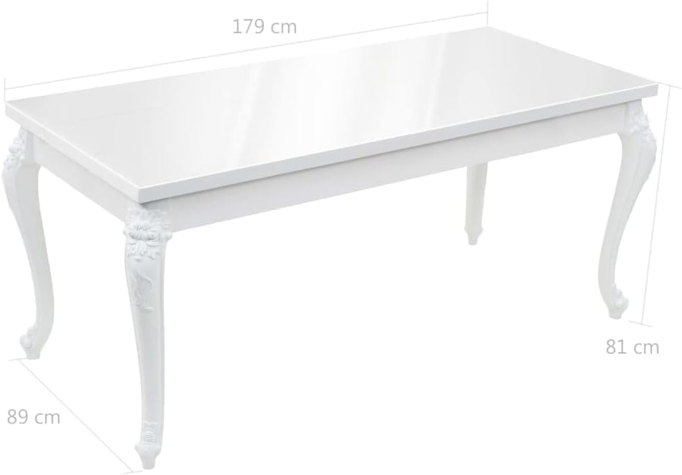 Dining Table High Gloss White