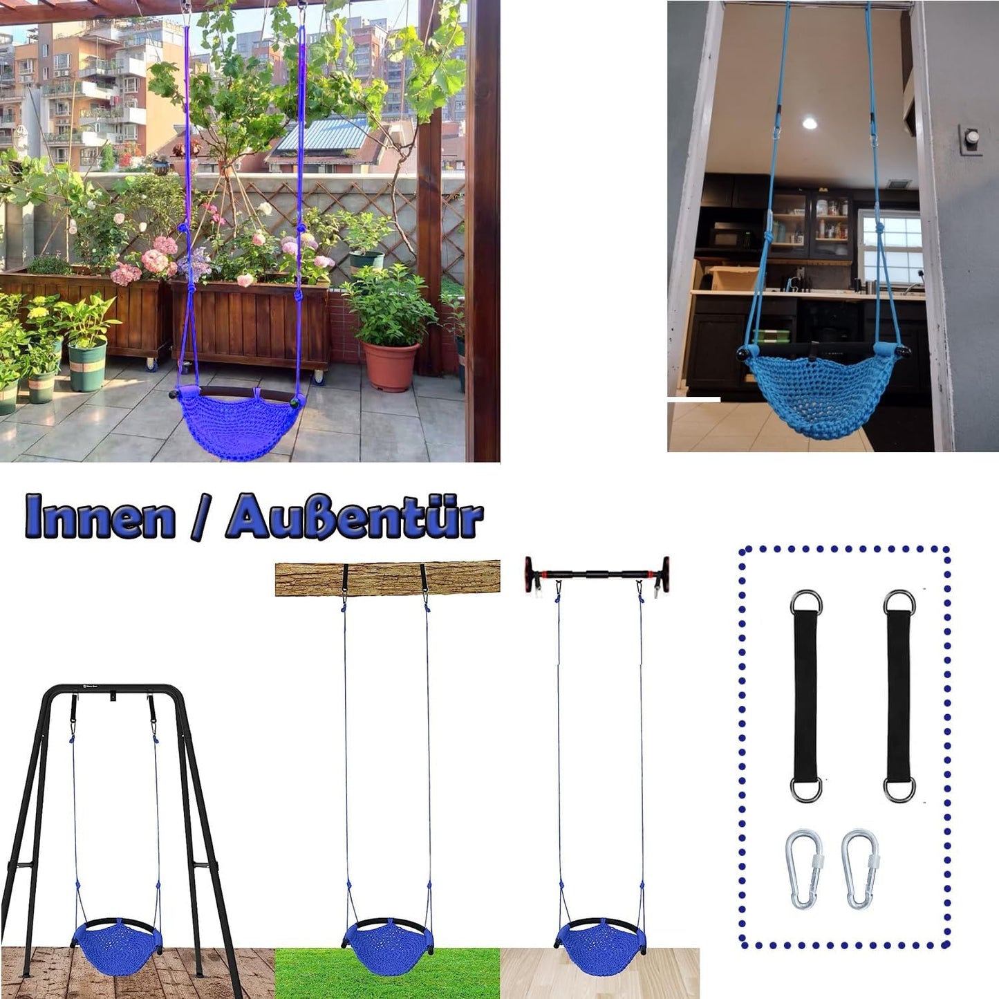 Children's Swing Indoor Outdoor Hanging Swing for Children for Swinging Hanging Chair