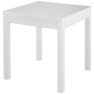 Small Dining Table Solid Wood Table White Kitchen Table Legs Smooth 90.70-50AW