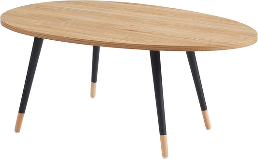 Coffee Table, Composite Wood, Wood and Black, Length 98 cm