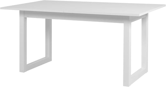 Denver 50 003207 Dining Table, Kitchen Table, Functional Table, Extendible to Approx. 200 cm White