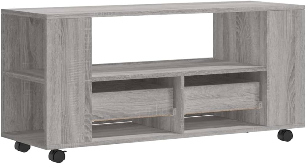 TV Cabinet TV Stand TV Cabinet TV Lowboard TV Board TV Cabinet Sideboard TV Shelf TV Table TV Stand Cabinet for Living Room Grey Sonoma 102 x 34.5 x 43 cm Wood Material