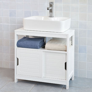 Under-Sink Cabinet Bathroom Cabinet with Foot Cushions