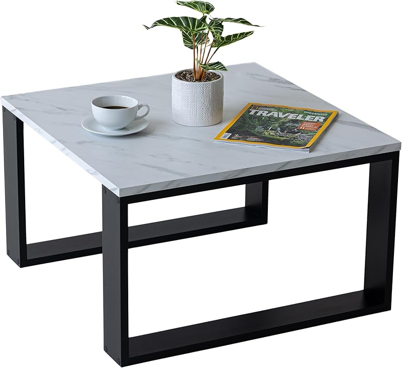 Mex-System Clif Small Coffee Table, Living Room Table, Side Table, 65 x 65 x 40 cm, Square Coffee Table, Ideal for Living Room, Room and Office, Smart Living Living Living Room Table, Modern, Wotan