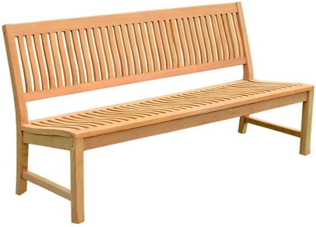 Kingsbury Sturdy Garden Bench in Premium Teak without Armrests 150 cm