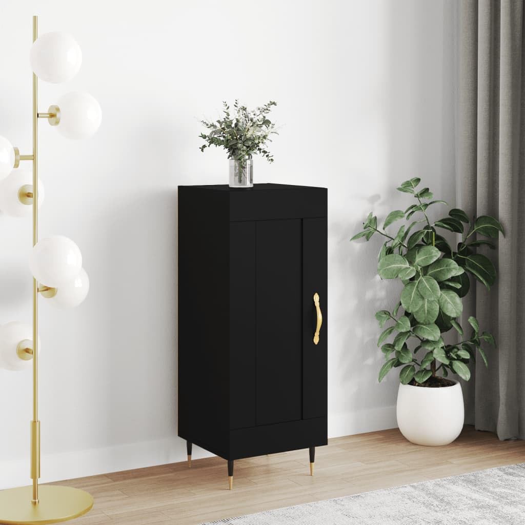 Sideboard Black 34.5 x 34 x 90 cm Wood Composite Chest of Drawers Bedroom Dressers & Sideboards, Living Room Cabinet, Dresser Cabinet, Bedroom Chest of Drawers, Hallway Chest of Drawers, Room