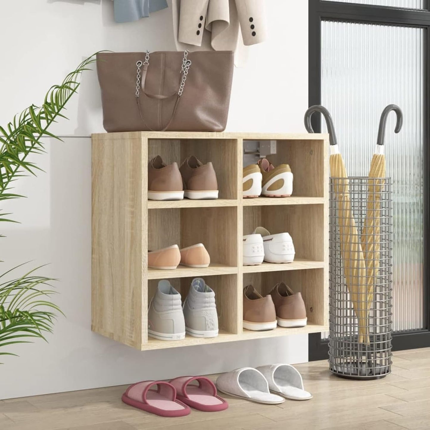 Shoe Rack, Shoe Rack, Shoe Rack, Shoe Rack, Cupboard for Shoes, Shoe Shelf, Shoe Stand, Hallway Furniture, Sonoma Oak, 52.5 x 30 x 50 cm