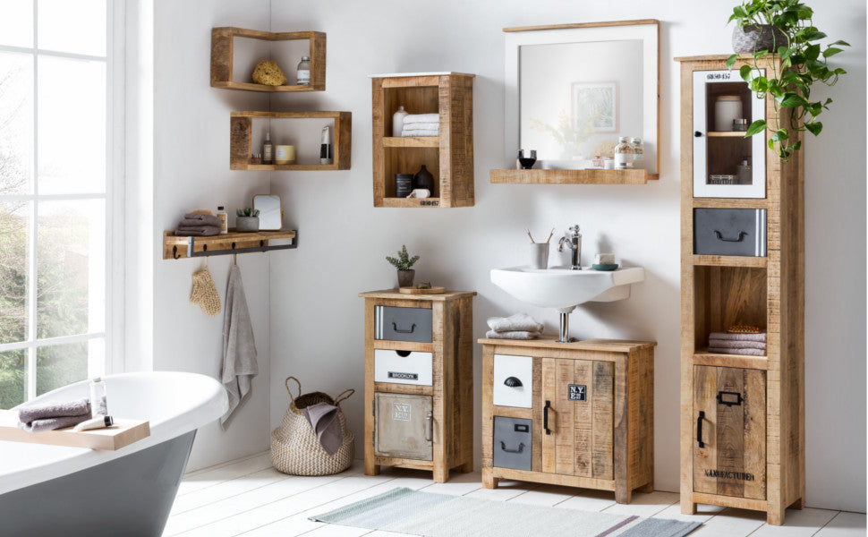 Pune Vanity Unit Real Wood Mango Vanity Unit Solid Bathroom Furniture Bathroom Cabinet Bathroom Cabinet Bathroom Cabinet Solid Wood