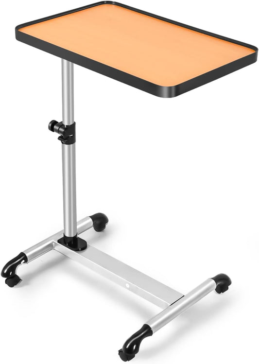 Care Table with Wheels, 52 x 34 x 55-85 cm, Height/Angle Adjustable, Bed Table, Notebook Table, Rolling Table, Side Table with Brakes, Laptop Table, Coffee Table