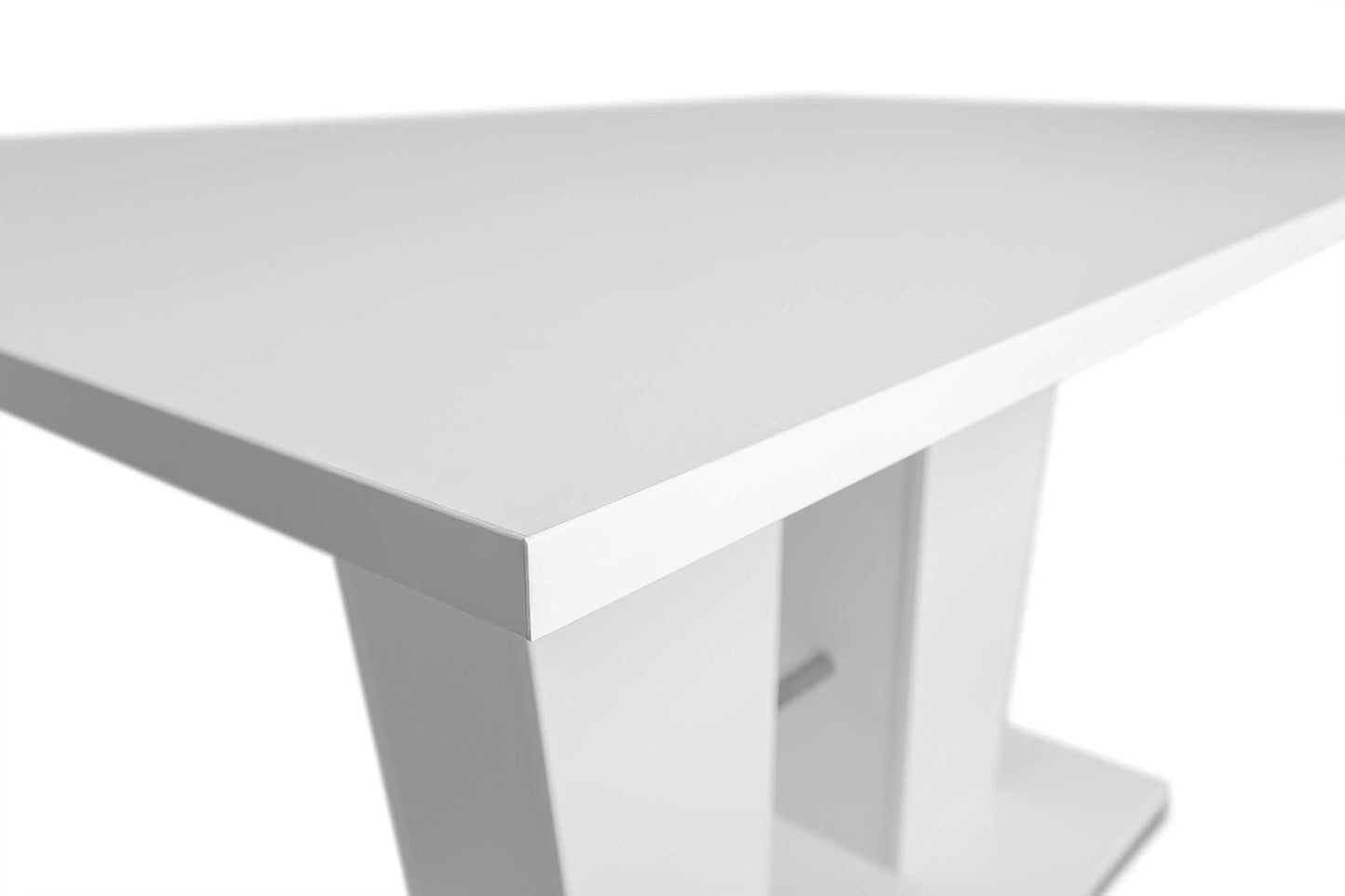 Dining Table White Dining Room Table Kitchen Table II 140-180 x 75 x 90 cm (W x H x D) Synchronous Extendible up to 180 cm 22 mm ABS Edge