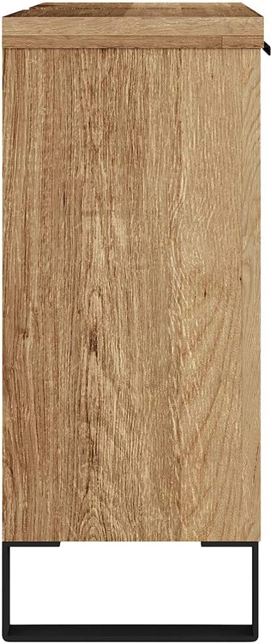 Woodkings Sydney Vanity Unit I Narrow Bathroom Cabinet W x H x D: 56 x 60 x 25 cm I Bathroom Furniture Made of Solid Wood Wild Oak I Small Vanity Unit for Bathroom or Guest Toilet