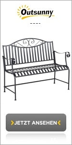 Steel Garden Bench, 2 Seater Park Bench with Backrest & Armrest, Floral Bench for Garden, Balcony, Max. 240 kg, Black, 127 x 63 x 83 cm