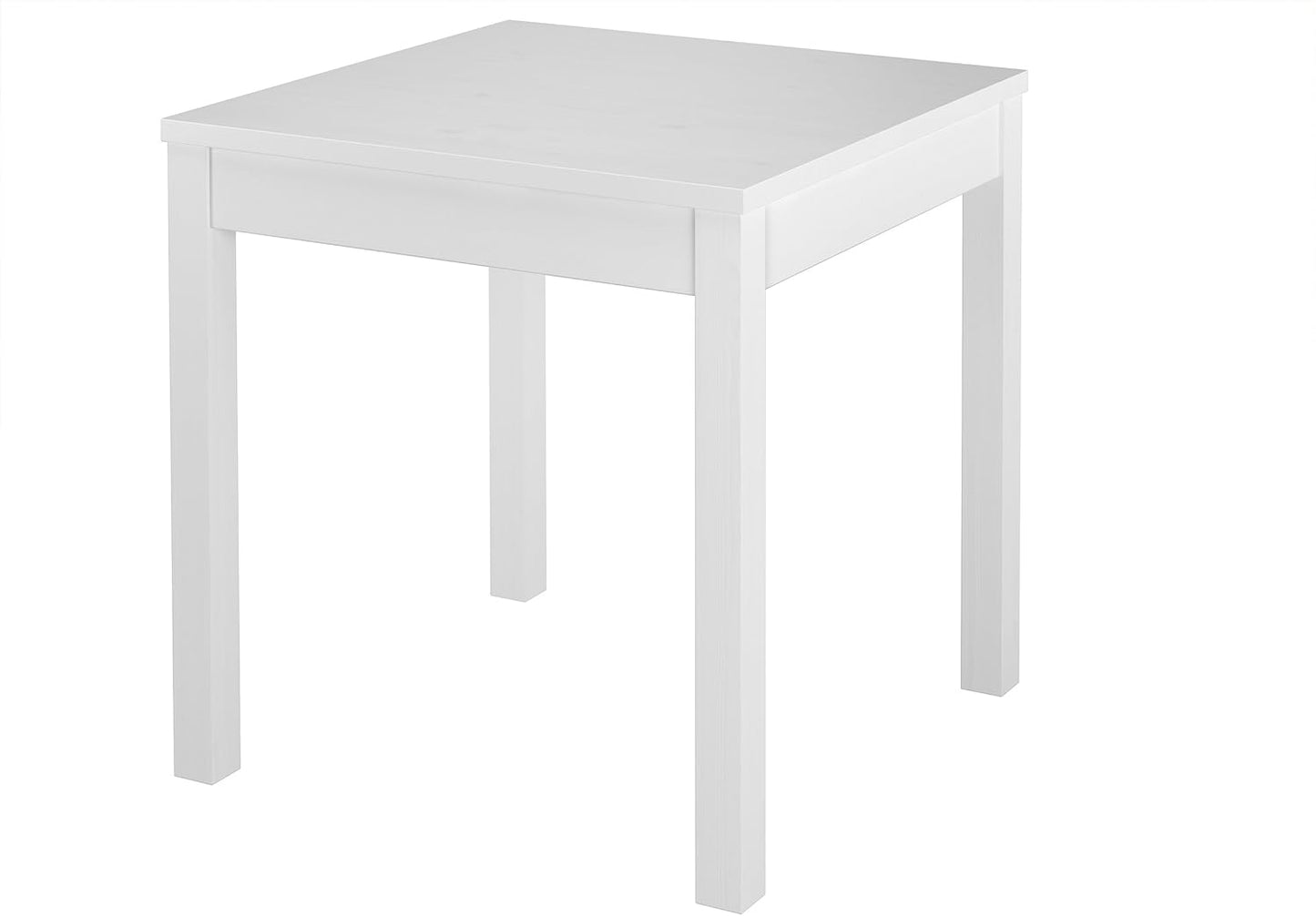 Small Dining Table Solid Wood Table White Kitchen Table Legs Smooth 90.70-50AW