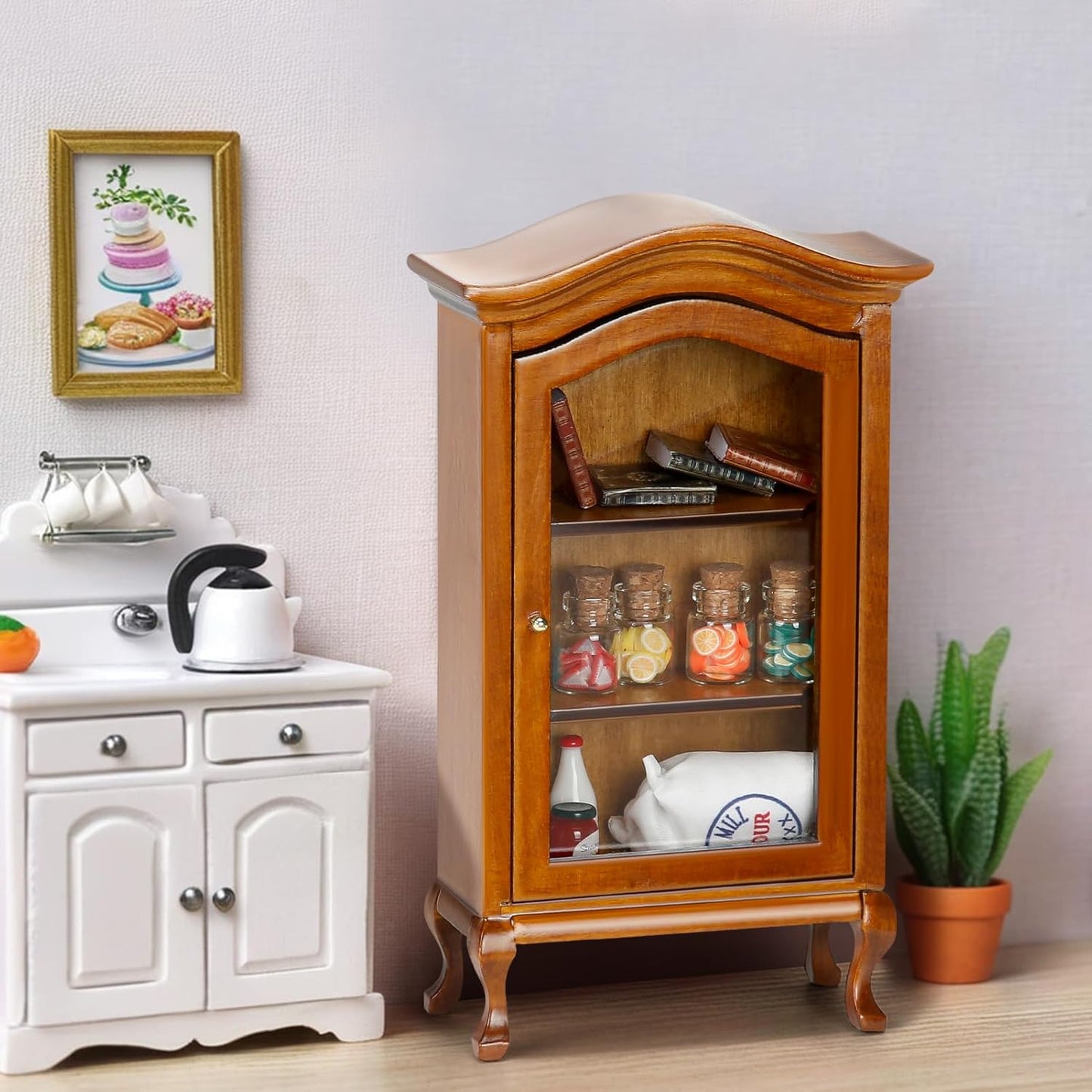 Miniature Cabinet Miniature Furniture Dollhouse Furniture Dollhouse Accessories Gnome Furniture Living Room Brown