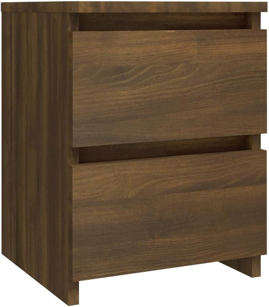 Nachttisch Braun Eichen-Optik 30x30x40 cm Holzwerkstoff, Nachtschrank, Nachtkästchen, Bedside Table, Nachtkommode, Nightstand, Nachttischschrank, Nachtkonsole