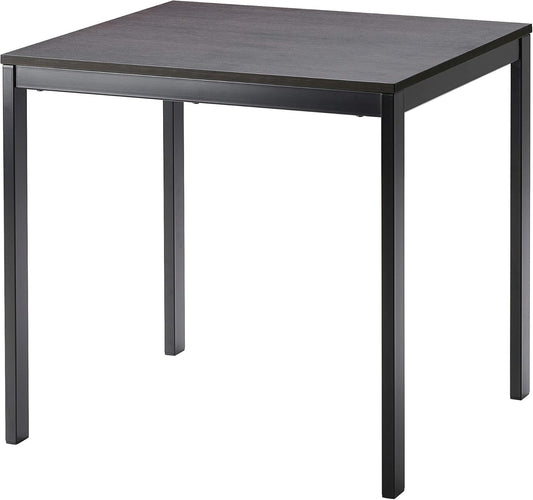 Extendable Table 80/120 x 70 cm Black/Dark Brown