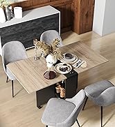 Folding Kitchen Table, Dining Table, 2 Folding Trays with 2 Drawers, 1 Cabinet and 1 Storage Shelf, 120 x 60 x 76.5 cm, Grey