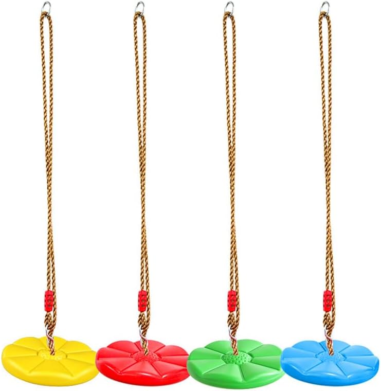 Aszaui Outdoor Swing Climbing Rope for Children and Adults, Climbing Rope Children Outdoor Plate Swing, Tree Swing for Indoors, Outdoors, Hanging Swing for Children up to 150 kg with