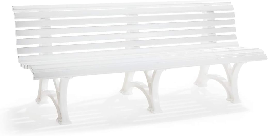 Tillmann Neptun/Helgoland Garden Bench Plastic Frame White