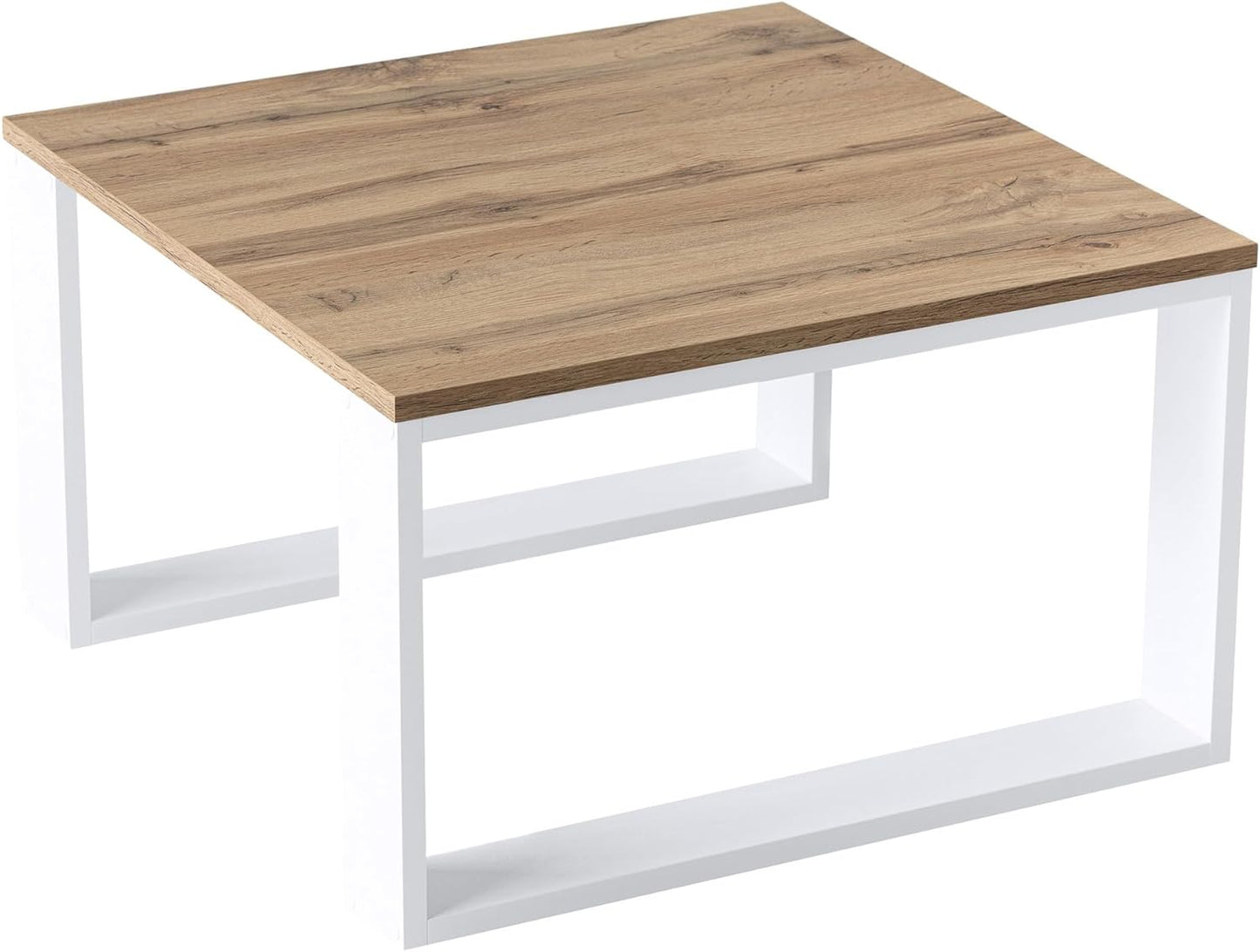 Mex-System Clif Small Coffee Table, Living Room Table, Side Table, 65 x 65 x 40 cm, Square Coffee Table, Ideal for Living Room, Room and Office, Smart Living Living Living Room Table, Modern, Wotan