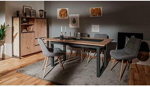 Denver 50 Artisan Oak Nb. / Black Dining Table