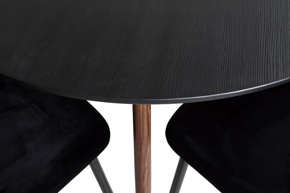 runder Esstisch schwarz Plaza - Esstisch rund ?100cm Küchentisch Dining Table Speisetisch Esszimmertische für Restaurant, Esszimmer und Küche