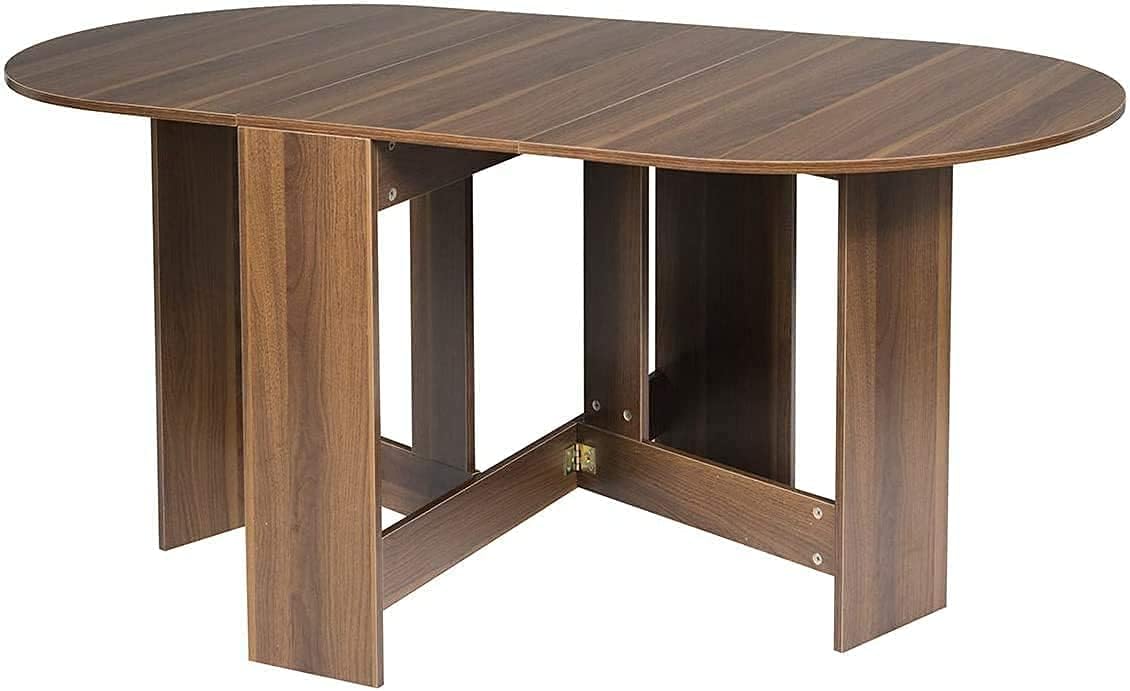 Folding Dining Table, Kitchen Table, Foldable Dining Room Table, 60 kg Load Capacity, Foldable Wooden Console Table, Coffee Table for 6 People, Side Table for Dining Room & Kitchen &