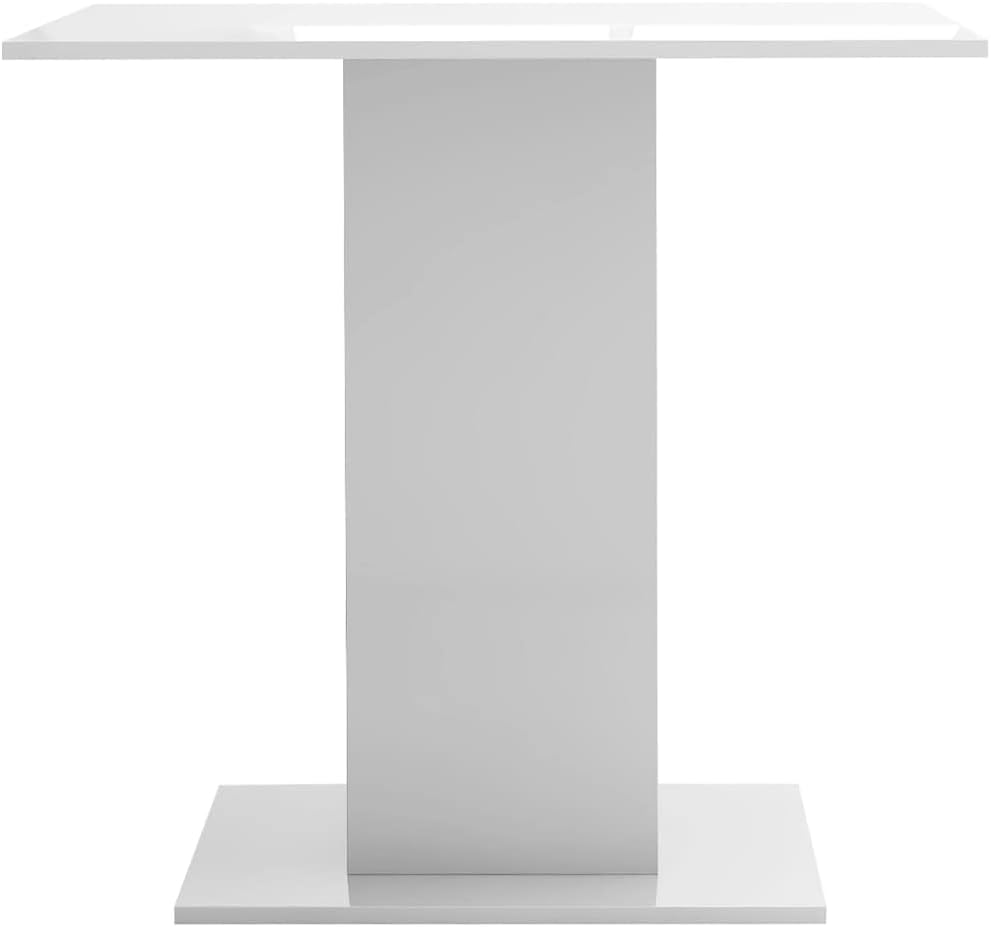 Dining Table High-Gloss White 80 x 80 x 75 cm Wood Material