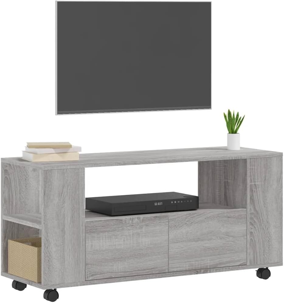 TV Cabinet TV Stand TV Cabinet TV Lowboard TV Board TV Cabinet Sideboard TV Shelf TV Table TV Stand Cabinet for Living Room Grey Sonoma 102 x 34.5 x 43 cm Wood Material