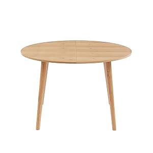 BAÏTA Oracle Oak Veneer Extendable Table 120 to 160 cm