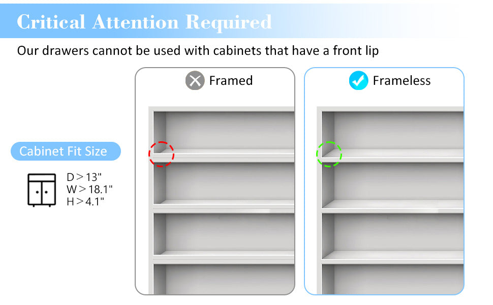 Expandable Pull Out Cabinet Organizer | Three Noiseless Damping Rails | Simply Peel-and-Stick Installation | Pull Out Drawers for All Cabinets, Adjustable Width 12.4"-20.47 White