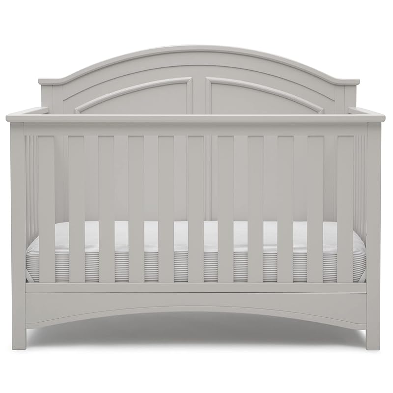 Delta Children Perry 6-in-1 Convertible Crib - Greenguard Gold Certified, Bianca White