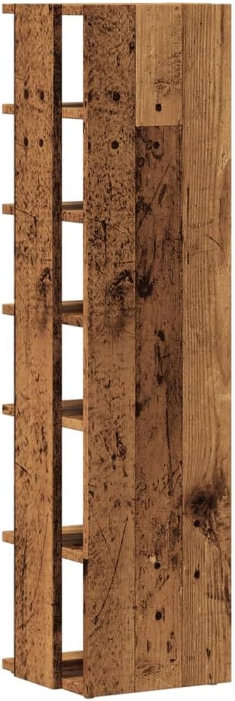 Shoe Rack with 6 Shelves, Shoe Rack for Entryway, Hallway, Shoe Rack, Shoe Storage, Reclaimed Wood Look, Wood Material, Pack of 2