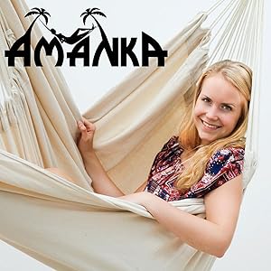 XXL Hammock 2 people 400X160 CM | Load Capacity up to 150 kg/100% Cotton | Amanka Multi-Person Hammock, multicoloured