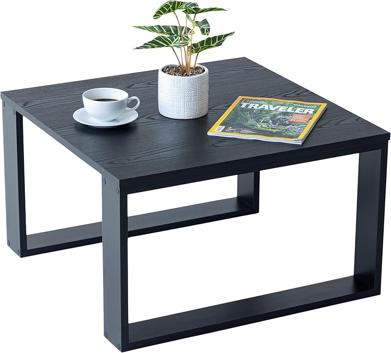 Mex-System Clif Small Coffee Table, Living Room Table, Side Table, 65 x 65 x 40 cm, Square Coffee Table, Ideal for Living Room, Room and Office, Smart Living Living Living Room Table, Modern, Wotan