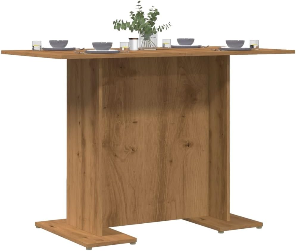 Dining Table, Kitchen Table, Easy Care, Table for Dining Room, Kitchen, Dining Room Table, Dining Table, Artisan Oak, 110 x 60 x 75 cm, Wood Material