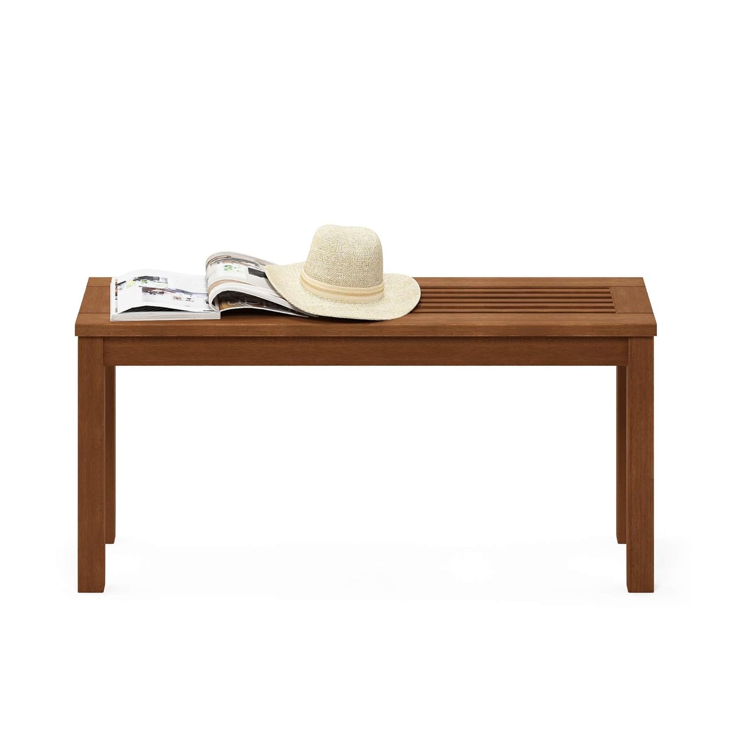 Furinno Tioman Outdoor Bench in Teak Oil, Wood, Natural, 30.23 x 99.82 x 46.9 cm