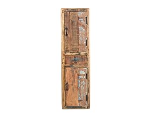 Calcutta Bathroom Tall Cabinet Recycled Wood Colourful Rustic Bathroom Tall Cabinet Solid Bathroom Furniture Solid Wood Bathroom Tall Cabinet Wall Cabinet (without Base)