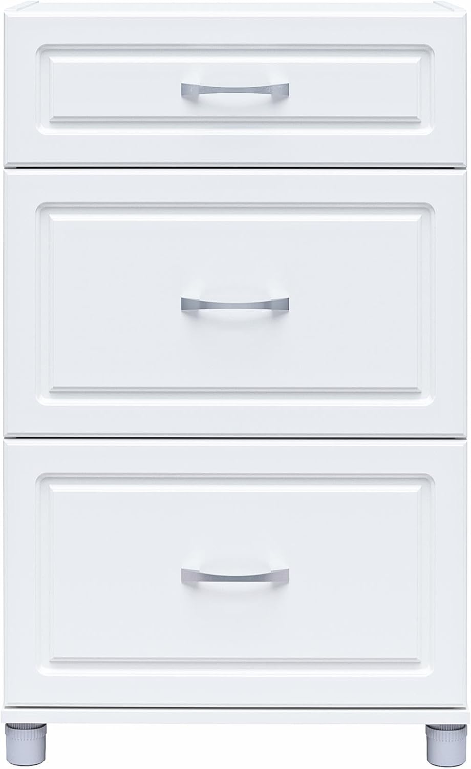 SystemBuild Evolution Kendall 24" 3 Drawer Base Cabinet - White