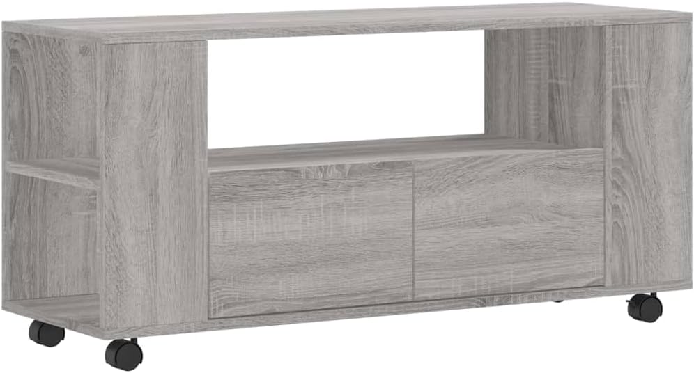 TV Cabinet TV Stand TV Cabinet TV Lowboard TV Board TV Cabinet Sideboard TV Shelf TV Table TV Stand Cabinet for Living Room Grey Sonoma 102 x 34.5 x 43 cm Wood Material