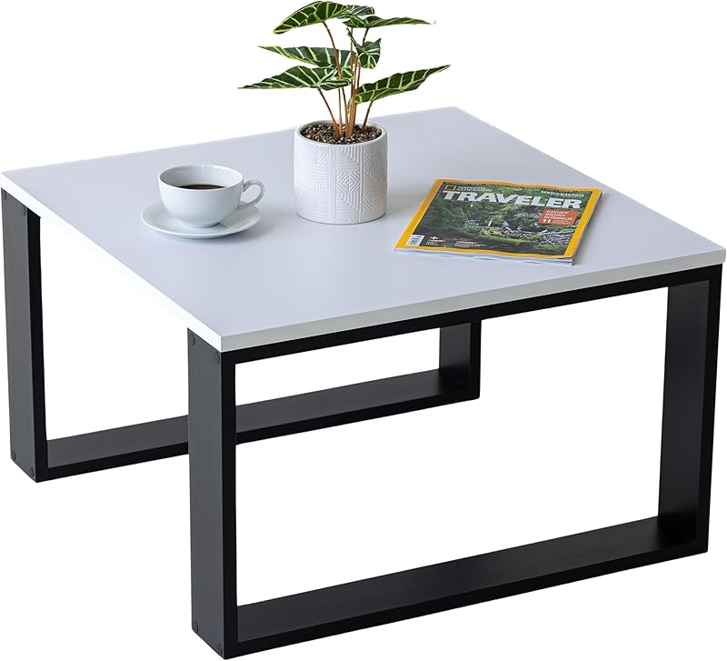 Mex-System Clif Small Coffee Table, Living Room Table, Side Table, 65 x 65 x 40 cm, Square Coffee Table, Ideal for Living Room, Room and Office, Smart Living Living Living Room Table, Modern, Wotan