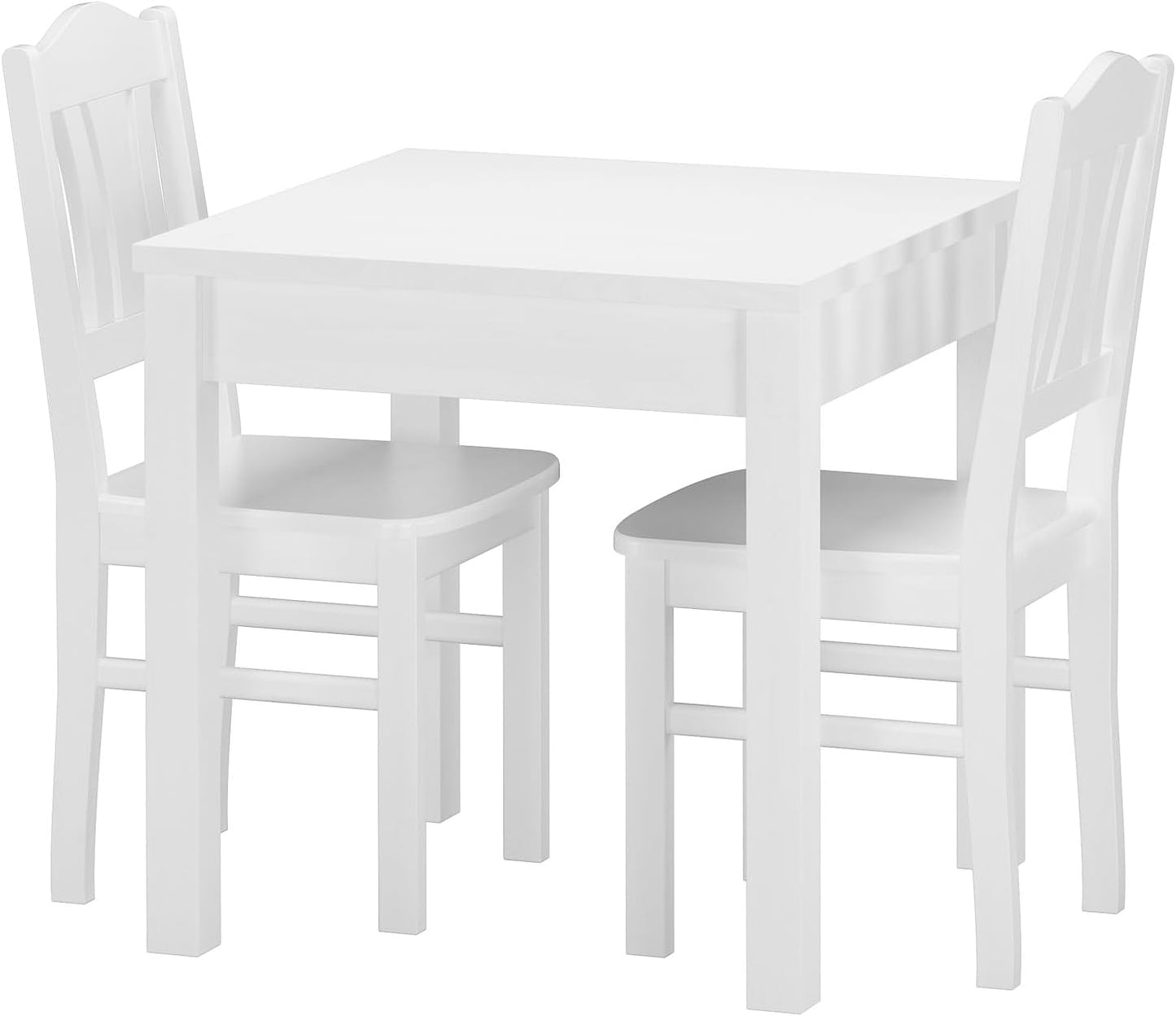 Small Dining Table Solid Wood Table White Kitchen Table Legs Smooth 90.70-50AW