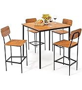 Esszimmertisch, 180 x 79 cm, rechteckiger Küchentisch aus Holz und Metall, bis 135 kg, Esstisch für 6-8 Personen, großer Tisch für Esszimmer, Wohnzimmer, Restaurant, Braun+schwarz