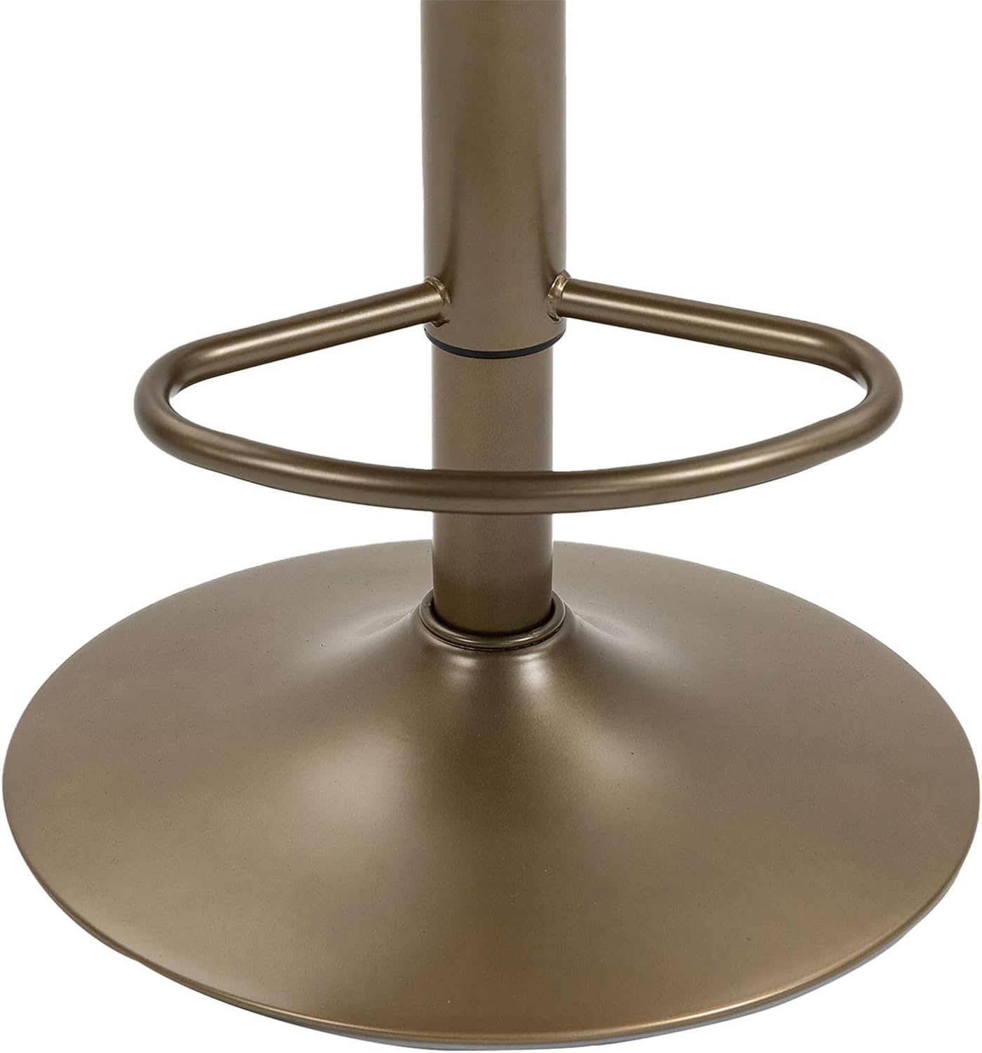 Bar Stool with 360 Degree Rotation Function, Modern Bar Stool with Light Grey Fabric Cover, High-Quality Metal Frame in Matt Bronze Colour