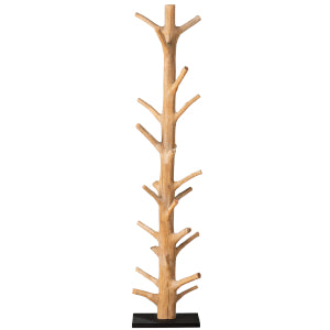 Solid Coat Stand Tree Nature 170 cm Natural Wood Coat Rack Hallway Coat Hook Made of Solid Wood