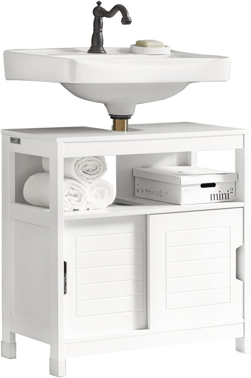 Under-Sink Cabinet Bathroom Cabinet with Foot Cushions