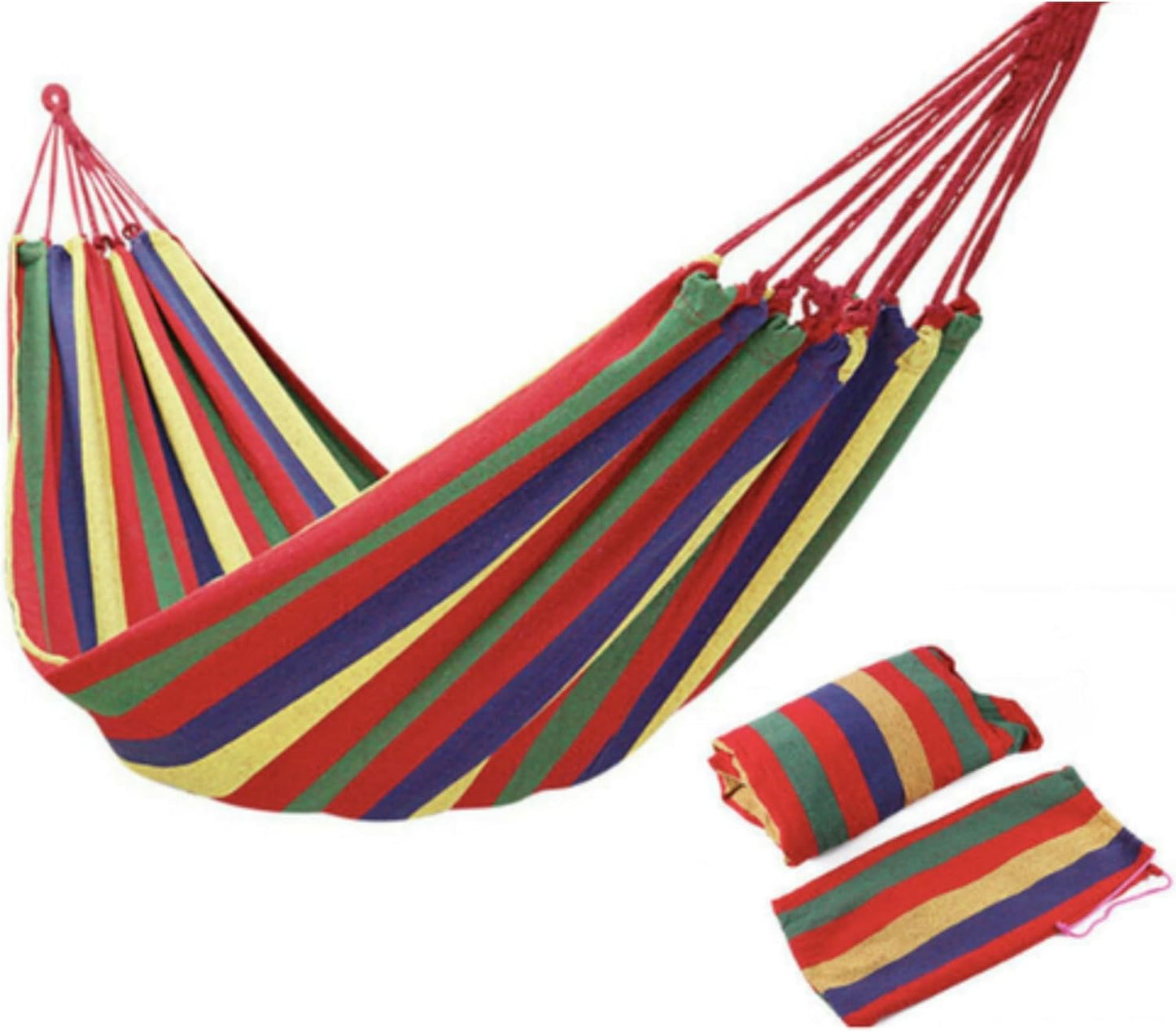 Large Mexico Garden Hammock 180 x 150 cm, Made of Durable Cotton, Comfortable and Robust, Ideal for Outdoor Relaxation, Easy to Install (Cotton Mexico)