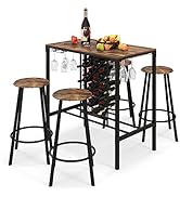 Esszimmertisch, 180 x 79 cm, rechteckiger Küchentisch aus Holz und Metall, bis 135 kg, Esstisch für 6-8 Personen, großer Tisch für Esszimmer, Wohnzimmer, Restaurant, Braun+schwarz