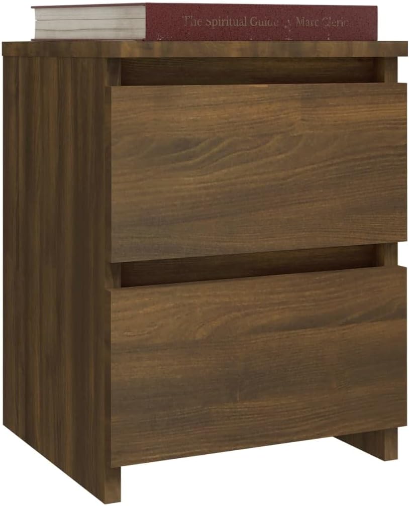 Nachttisch Braun Eichen-Optik 30x30x40 cm Holzwerkstoff, Nachtschrank, Nachtkästchen, Bedside Table, Nachtkommode, Nightstand, Nachttischschrank, Nachtkonsole